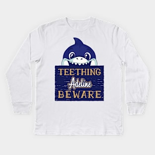 Adeline - Funny Kids Shark - Personalized Gift Idea - Bambini Kids Long Sleeve T-Shirt